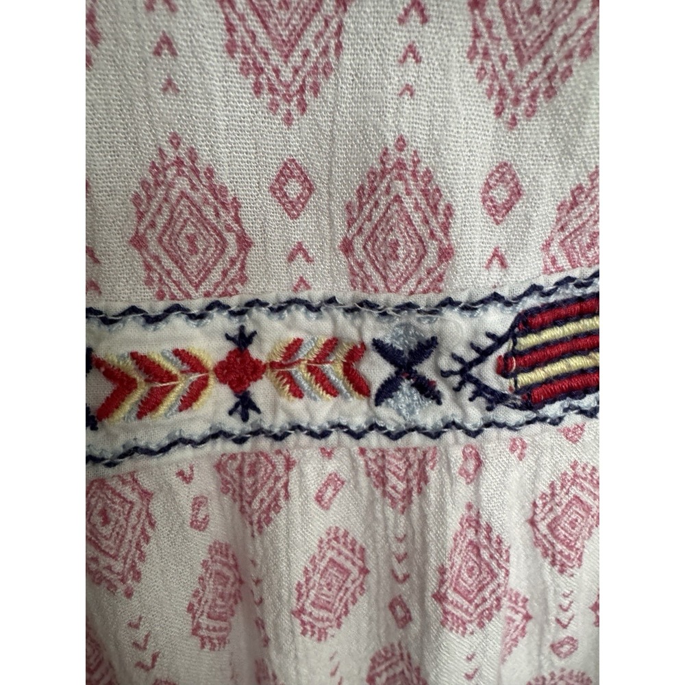 Caffe Marrakesh Boho Top Womens 1X Embroidered Tassel Sleeveless Blouse - Picture 6 of 6